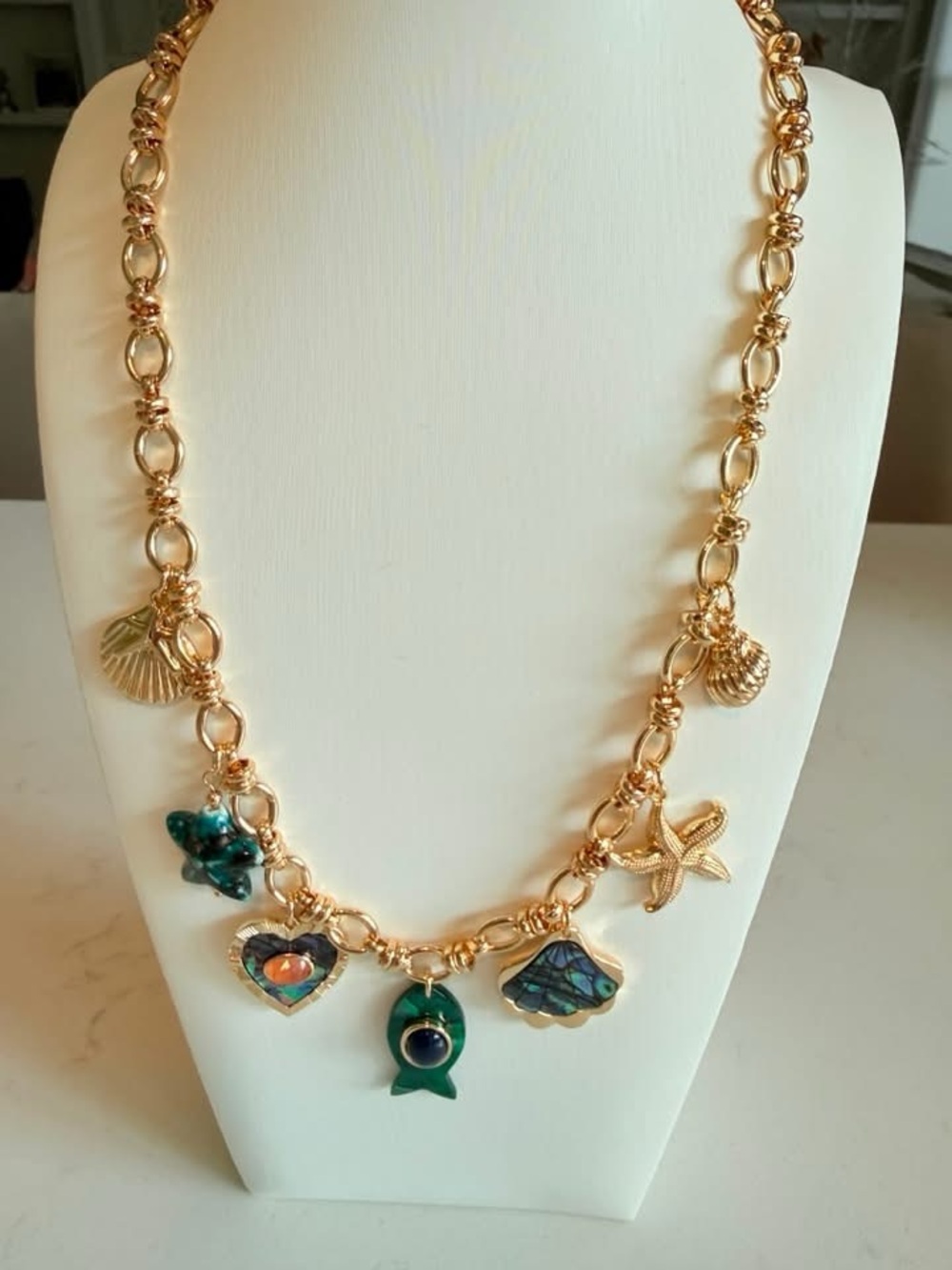 Park Lane 🐠 HAVANA 🐚 Necklace w/ Charms • Ocean Nautical Beach Sea Abalone NWT - Picture 6 of 10